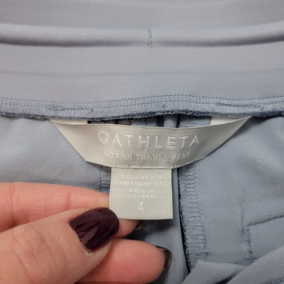 Athleta Light Blue Track Pants - Picture 6 of 12